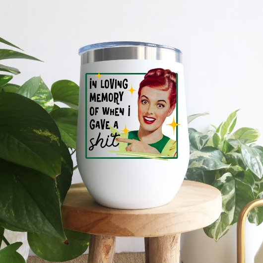 Grappige  retro vrouw Stemless