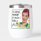 Grappige  retro vrouw Stemless (Voorkant)