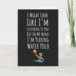 Grappige Retro Waterpolokaarten Coach Speler Sport Kaart