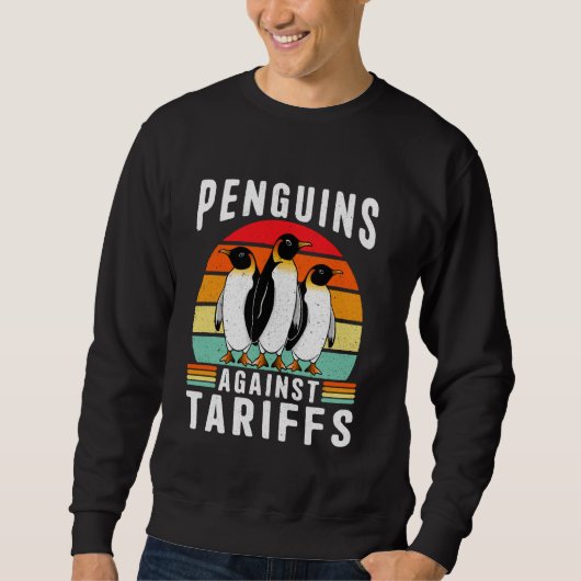 Grappige retro weerstaan pinguïns protesteren tege trui (Voorkant)