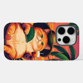 Grappige Retro Zomer Kat Vakantie Case-Mate iPhone Case (Achterkant (horizontaal))