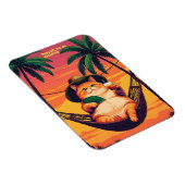 Grappige Retro Zomer Kat Vakantie Magneet (Rechterzijde)