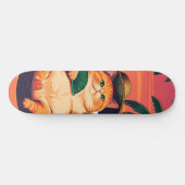 Grappige Retro Zomer Kat Vakantie Persoonlijk Skateboard (Horizontaal)