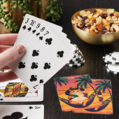 Grappige Retro Zomer Kat Vakantie Pokerkaarten (Insitu)