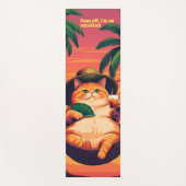 Grappige Retro Zomer Kat Vakantie Yogamat (Voorkant)