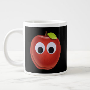 Grappige Reuzen Koffiemok met Ogen Rood Appel Grote Koffiekop