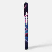 Grappige reuzenkat en dinosaurussen in de ruimte Case-Mate iPhone case (Achterkant / Links)