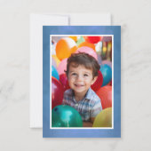 Grappige Rex Dinosaurus Verjaardag Dank u Foto Bedankkaart (Achterkant)