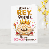 Grappige Rey Concha Vader Tweetalige Vaderdagkaart Kaart (Gele Bloem)
