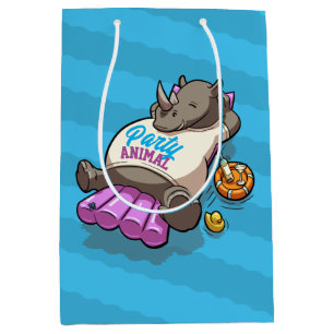 Grappige Rhino Party Animal Pool Opblaasbare Carto Medium Cadeauzakje