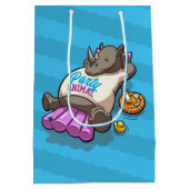 Grappige Rhino Party Animal Pool Opblaasbare Carto Medium Cadeauzakje (Achterkant)