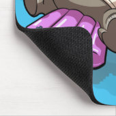 Grappige Rhino Party Animal Pool Opblaasbare Carto Muismat (Hoek)