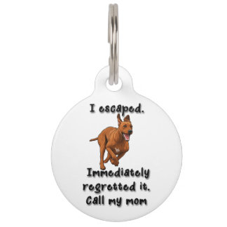 Grappige Rhodesian Ridgeback hondenpenning –Ik heb Huisdierpenning