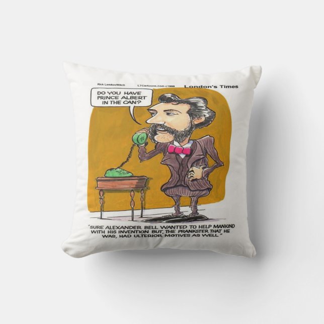 Grappige Rick London Kussen met Alexander Bell Str (Voorkant)