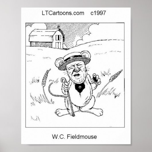 Grappige Rick London Veldmuis Comic Poster (Voorkant)