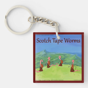 Grappige Rick London Worms uit Schotland Sleutelhanger
