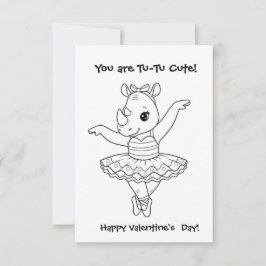 grappige RIHNO Kleurplaat Valentijnsdag Klas Bedankkaart