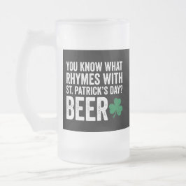 Grappige Rijmen Met St. Patrick's Day Biergrap Matglas Bierpul