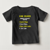 Grappige Ring Bearer T-shirt Bruiloft Paar Naam (Voorkant)