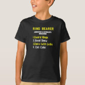 Grappige Ring Bearer T-shirt Bruiloft Paar Naam (Voorkant)