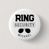 Grappige Ringbeveiliging Huwelijksgunst Kind Ronde Button 3,2 Cm (Voorkant)