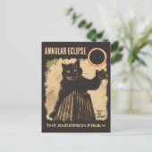 Grappige ringvormige zonsverduistering Big Cat okt Briefkaart (Staand voorkant)