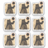 Grappige ringvormige zonsverduistering Cat Oktober Sticker (Voorkant)