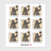 Grappige ringvormige zonsverduistering kat 2 oktob sticker (Vel)