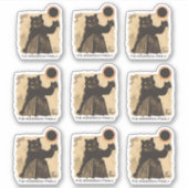 Grappige ringvormige zonsverduistering kat 2 oktob sticker (Voorkant)