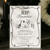 Grappige RIP 20's, met de hand getekende begrafeni Kaart