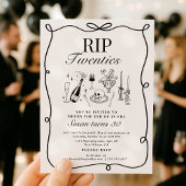 Grappige RIP 20's, met de hand getekende begrafeni Kaart