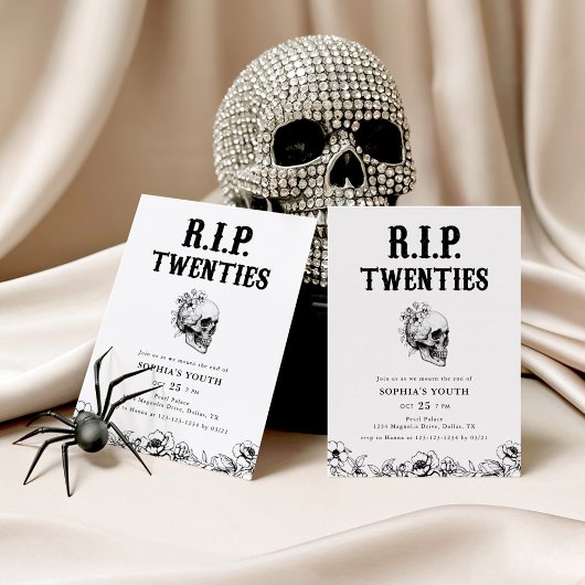 Grappige RIP Twintigste 30e Verjaardagsuitnodiging Kaart