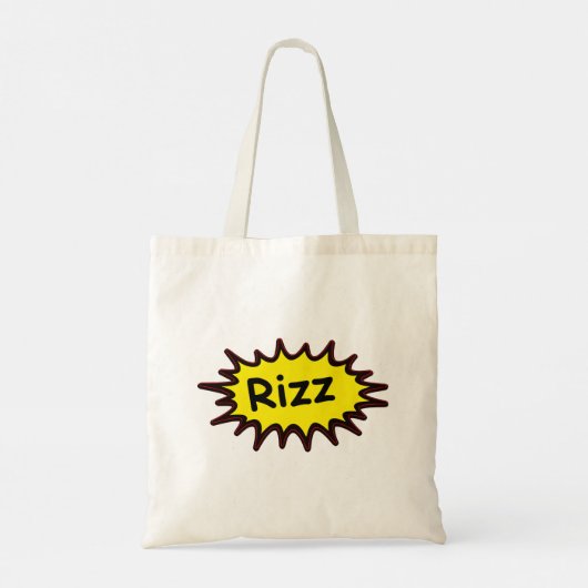 Grappige 'Rizz' Canvas Canvas tas - Gen Z Humor (Achterkant)