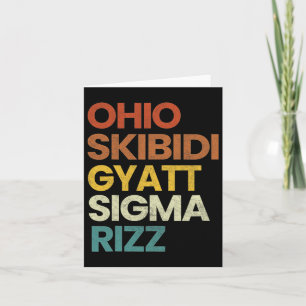 Grappige Rizzler Ohio Skibidi Gyatt Sigma Rizz - U Kaart