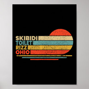 Grappige Rizzler Skibidi Toilet Rizz Ohio - Uni-vo Poster