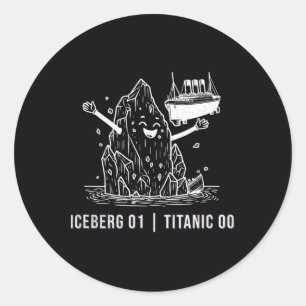 Grappige Rms Titanic Ijsberg Cruiseschip Grap Grap Ronde Sticker
