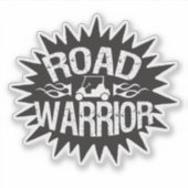 Grappige Road Warrior Golf Cart Biker Style Sticker (Voorkant)