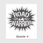Grappige Road Warrior Golf Cart Biker Style Sticker (Vel)
