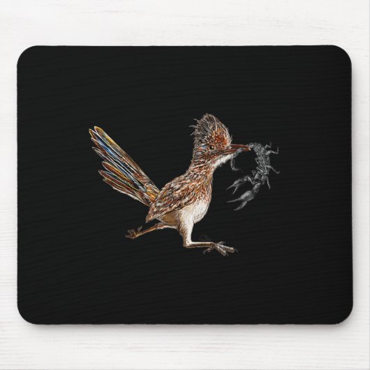Grappige Roadrunner Scorpion Road Runner Bird Hunt Muismat (Voorkant)