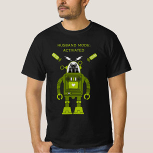 Grappige Robot Echtgenoot Jubileum T-shirt