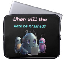 Grappige Robots Laptop Hoes - Werk Af?