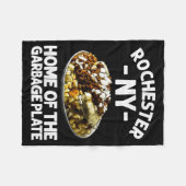 Grappige Rochester Ny Garbage Plate Cadeau Cool Ni Fleece Deken (Voorkant (Horizontaal))