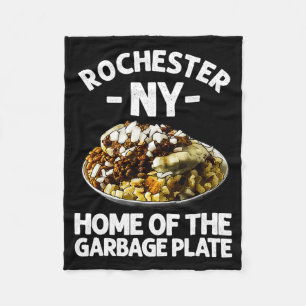 Grappige Rochester Ny Garbage Plate Cadeau Cool Ni Fleece Deken