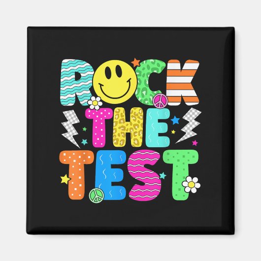 Grappige Rock De Test Testdag Docent Mo Magneet (Voorkant)