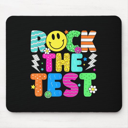 Grappige Rock De Test Testdag Docent Mo Muismat (Voorkant)