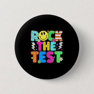 Grappige Rock De Test Testdag Docent Mo Ronde Button 5,7 Cm