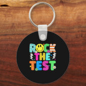Grappige Rock De Test Testdag Docent Mo Sleutelhanger (Voorkant)