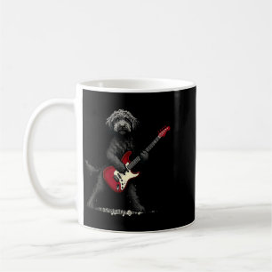 Grappige Rock Goldendoodle Hond Speelt Gitaar Muzi Koffiemok