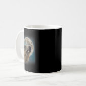 Grappige Rock Hyrax met de Maan Meme Koffiemok (Voorkant links)