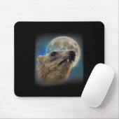 Grappige Rock Hyrax met de Maan Meme Muismat (Met muis)